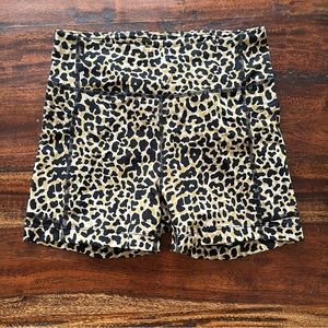 Outdoor Voices Leopard Print Biker Shorts 3”